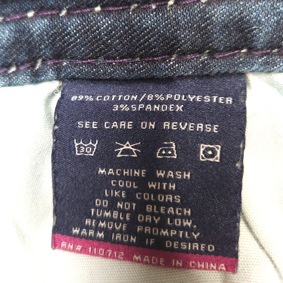 EUC Vigoss Dublin Embellished Low Rise Denim Skinny Jeans Sz. 1/2x31 Dark Wash - Picture 9 of 13